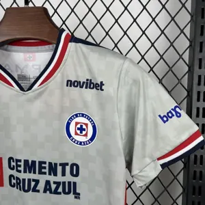 25-26 Cruz Azul Away Kid Kits Youth Apparels Soccer AAAAJersey Yupoo 5