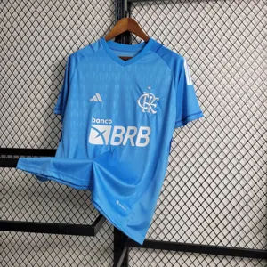 23-24 Flamengo Goalkeeper Blue S-4XL Cheap Soccer Jerseys 4