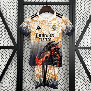 25-26 Real Madrid Special Edition Kids Kit Football Youth Apparels Dragon AAAAJersey Supply Yup