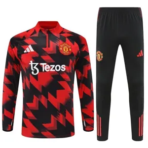 25-26 Manchester United Pre-Match Training Kits Long Football Tracksuits