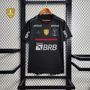 23-24 All sponsor+patch Flamengo Black Soccer Jerseys 8