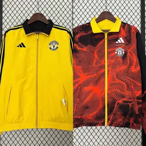 2024 Manchester United Trench Coat Reversible Windbreaker Jacket Soccer AAAAJersey Yupoo