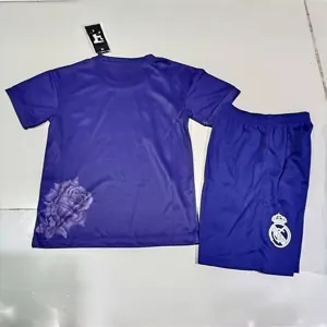 24-25 Real Madrid Y3 Kid Kits Purple Children Sets Football AAAAJersey Yupoo 7