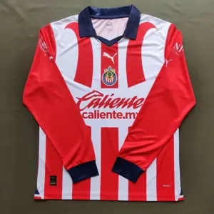 23-24 Chivas Guadalajara Home Kit Long Sleeve Shirt Soccer Jerseys Yupoo