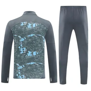 25-26 Manchester City Training Kits Long Grey Football Tracksuits 2