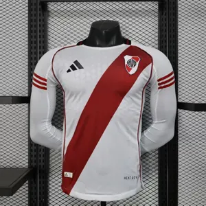 25-26 River Plate Home Player Version Kit Soccer Long Sleeve Shirt AAAAJersey Supply Yupoo