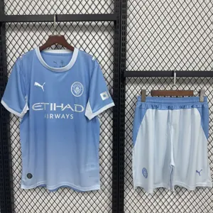 26-27 Manchester City Home Kid Kits Youth Football Apparels AAAAJersey Supply Yupoo 2