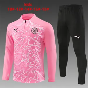 24-25 Manchester City Kids Long Sleeve Training Suit Football Shirts
