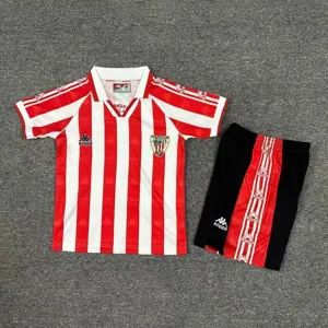 95-97 Bilbao Home Retro Kid Kits Children Sets Soccer Jerseys Yupoo