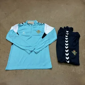 23-24 Real Betis Long Sleeve Tracksuit Blue Training Suits Football AAAAJerseys Yupoo