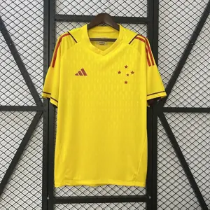 24-25 Cruzeiro Goalkeeper Yellow Kit Soccer T-Shirt AAAAJersey Dropship Yupoo