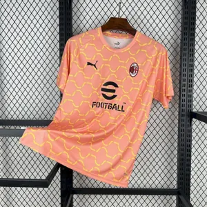 25-26 AC Milan Orange Training Kit Football T-Shirt AAAAJersey Supply Yupoo