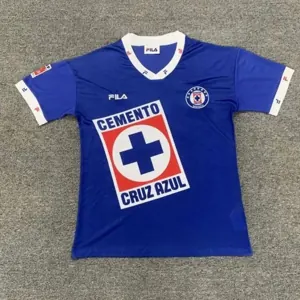 1996 Cruz Azul Home Blue Retro Kit Vintage Shirt Soccer Jerseys Yupoo