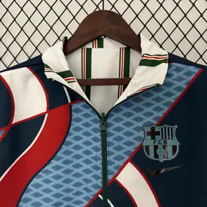 23-24 Barcelona Reversible Windbreaker Double-Sides Jacket Soccer Jerseys For Sale 8