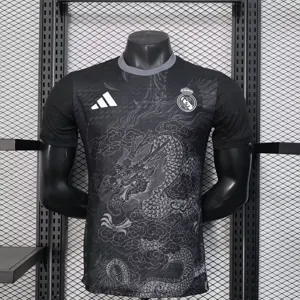 25-26 Real Madrid Black Dragon 2 Special Edition Kit Player Version Shirt AAAAJersey Wholesale