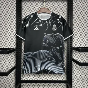 24-25 Real Madrid Black Jaguar Special Edition Kit Soccer Uniforms Soccer AAAAJersey Yupoo