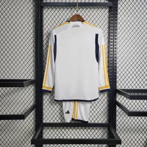 23-24 Real Madrid Home Kids Long Sleeve Kits Soccer Jerseys Yupoo 3