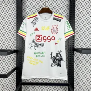 25-26 Ajax Bob Marley White Special Edition Shirt AAAAJersey Supplier Yupoo