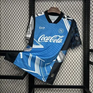 24-25 Napoli Pre-Match Blue Shirt AAAAJersey Supplier Yupoo