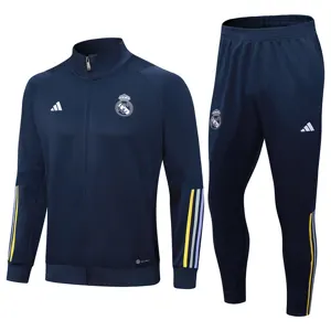 23-24 Real Madrid Training Suits Navy Long-Pull Jackets
