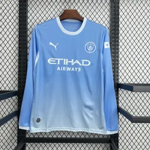 26-27 Manchester City Home Kit Football Long Sleeve T-Shirt AAAAJersey Supply Yupoo 11 7