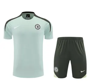 25-26 Chelsea Light Green Training Kits Football Tracksuits