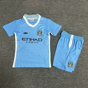 11-12 Manchester City Home Retro Kid Kits Youth Apparels Soccer AAAAJersey Yupoo