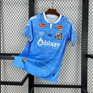 25-26 Santos Blue Dragon Pattern Kit Special Edition Soccer AAAAJersey Yupoo S-2XL