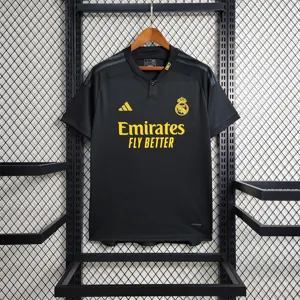 23-24 Real Madrid Third Kit Black Shirt Soccer Jerseys Yupoo