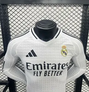 24-25 Real Madrid Home Long Sleeve Kit Player Version Shirt Best Wholesale Yupoo 2