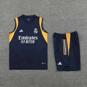 23-24 Real Madrid Training Suits Navy Vest Kit Soccer Jerseys Yupoo 2
