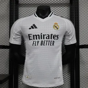24-25 Real Madrid Home Kit Player Version Shirt With All Kind of Badges Soccer AAAAJerseys Yupo 18