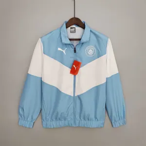 21-22 Manchester City bluewhite windbreaker