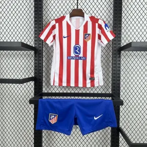 25-26 Atletico Madrid Home Kid Kits Youth Apparels AAAAJersey Supply Yupoo