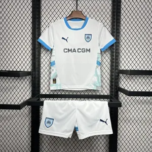 24-25 Marseille Home Kid Kits Youth Apparels Sport AAAAJersey Yupoo