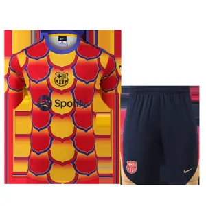 24-24 Barcelona Yellow and Red Training Suits Soccer Jerseys Yupoo