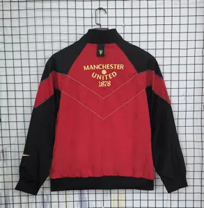 06-07 Manchester United Retro Red Windbreaker Jackets 1