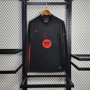 24-25 Barcelona Away Long Sleeve Shirt Without Spotify Text AAAAJersey Supplier Yupoo