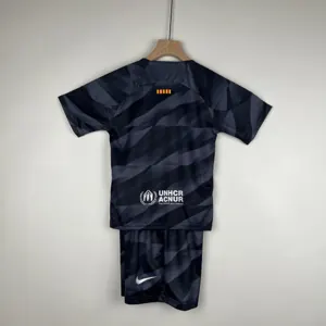 23-24 Kids Goalkeeper Barcelona Black Size 16-28 8