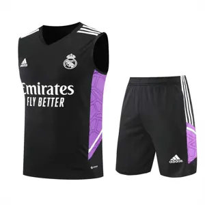 22-23 Real Madrid vest training suit kit black