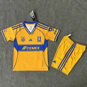 25-26 Tigres UANL Home Kid Kits Youth Apparels AAAAJersey Dropship Yupoo