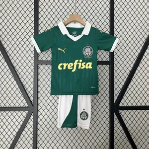24-25 Palmeiras Home Kid Kits Children Sets Jersey Supplier Yupoo