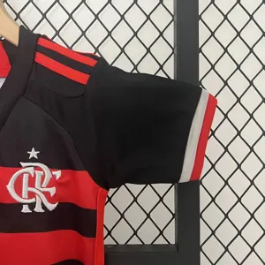 24-25 Flamengo Home Kid Kits Children Sets Football AAAAJersey Yupoo 5