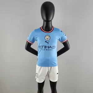 22-23 Manchester City home kids kit