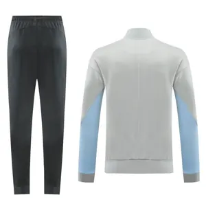 24-25 Tottenham Grey Tracksuit Long Jacket Suits 1