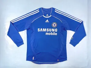 06-07 Chelsea Home Retro Long Sleeve Kit Vintage Shirt Soccer AAAAJersey Yupoo