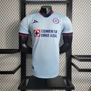 23-24 Cruz Azul Away Light Blue Kit Player Version Shirt Football Jerseys Yupoo