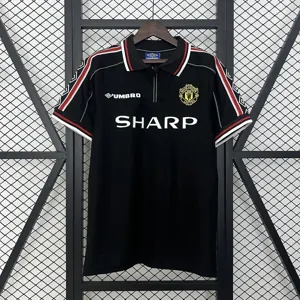 98-99 Manchester United Black Retro Kit Vintage Shirt AAAAJersey Dropship Yupoo