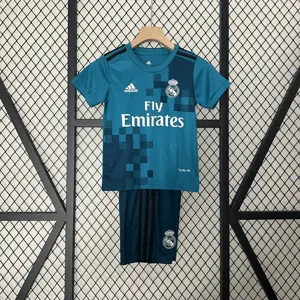 17-18 Real Madrid Third Away Retro Kids Kit Size-16-28 Soccer Jersey Yupoo