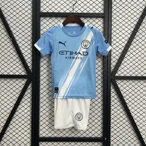 25-26 Manchester City Home Kid Kits Youth Apparels AAAAJersey Supply Yupoo